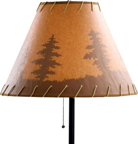 Catalina Lighting 19910-000 Rustic Cabin Lodge Floor Lamp, Standing Lamp, Living Room Light for Cabin or Home, LED Bulb NOT Included, 58", Brown Print in Kuwait