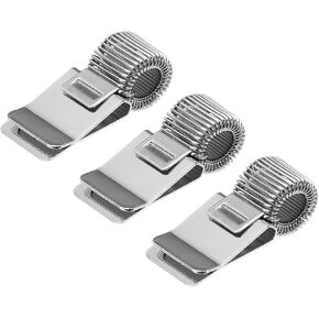 Patikil 3pcs مقاطع حامل القلم ، حامل مقطع القلم المعدني حلقة قابلة للضبط منظم قلم رصاص مع حلقة زنبركية واحدة للحفظة ، الحافظة ، نغمة فضية in Kuwait