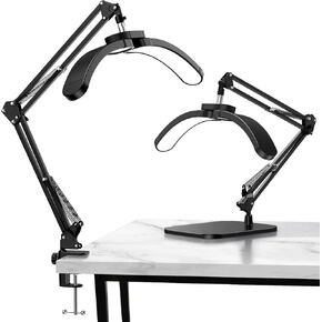 Half Moon Lamp for Nail Desk, 22W LED Lash Light with Adjustable Arm, Desk Clamp & Base, Foldable Nail Tech Lamp for Manicure, Eyelash Extensions, Beauty, Tattoo, Esthetician in Saudi Arabia