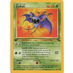 Pokemon - Zubat (57) - Fossil - 1st Edition in Saudi Arabia