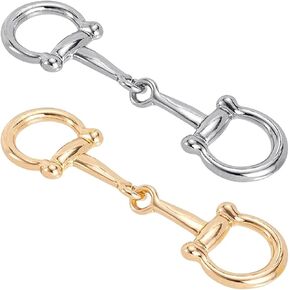 2 PCS Horsebbit Silk Silk Buckle ، مشبك خيول بسيط وأنيق ، حلقة وشاح للنساء (الذهب ، الفضة) in Kuwait