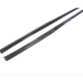2pcs الألياف الكربونية الألياف الجانبية اللوحة اللوحة لامع مجموعة مجموعة الإضافة إلى الشفاه متوافقة مع Benz W205 C205 C300 C200 C43 C63 AMG 2015-2021 in Kuwait