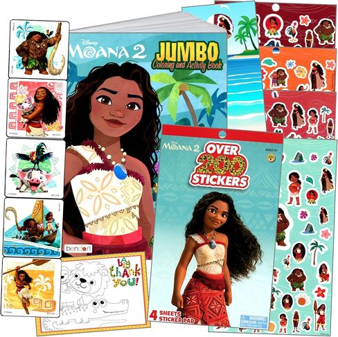 Disney Moana Coloring Books for Kids with Stickers Bundle Includes Moana Stickers, Coloring Book, and More in Saudi Arabia