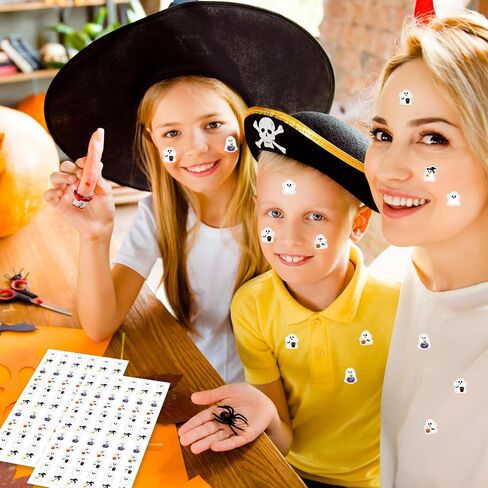 1800pcs ملصقات عيد الهالوين المصغرة للأطفال اللطيف شبح الخفافيش ورق اليقطين ملصقات ملصقات ذاتية للبطاقات in Saudi Arabia