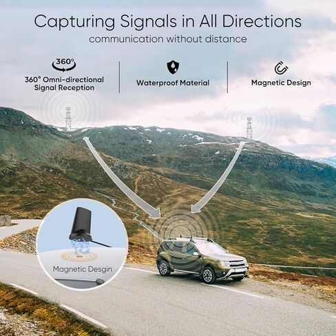 معزز الهاتف الخلوي 5 نطاقات للمنزل 3G 4G LTE 5G-band12/17/13/5/2/25/4/66 متوافق مع جميع شركات النقل الأمريكية - معزز إشارة خلية هوائي عالي الكسب يدعم ما يصل إلى 1500 قدم مربع in Kuwait