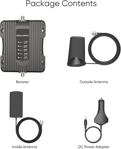 معزز الهاتف الخلوي 5 نطاقات للمنزل 3G 4G LTE 5G-band12/17/13/5/2/25/4/66 متوافق مع جميع شركات النقل الأمريكية - معزز إشارة خلية هوائي عالي الكسب يدعم ما يصل إلى 1500 قدم مربع in Kuwait