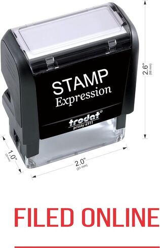 StampExpression - تم تقديمه عبر الإنترنت مع طابع مطاطية للمكتب الخطي - الحبر الأحمر (A -5520) in Saudi Arabia