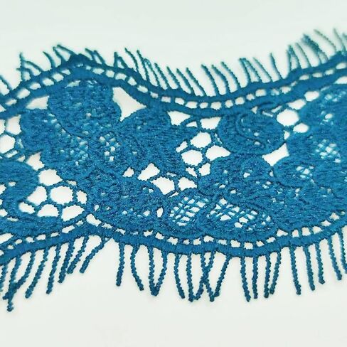 Exquisite Floral Lace Trim, 2.5 Inches Wide Rose Embroidered Lace for Sewing, 2 Meters Vintage Embroidery Ribbons for Sewing Gift Wrap Wedding Decor DIY Crafts Home Decor in Saudi Arabia