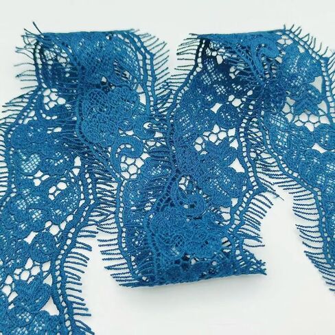 Exquisite Floral Lace Trim, 2.5 Inches Wide Rose Embroidered Lace for Sewing, 2 Meters Vintage Embroidery Ribbons for Sewing Gift Wrap Wedding Decor DIY Crafts Home Decor in Saudi Arabia