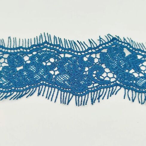 Exquisite Floral Lace Trim, 2.5 Inches Wide Rose Embroidered Lace for Sewing, 2 Meters Vintage Embroidery Ribbons for Sewing Gift Wrap Wedding Decor DIY Crafts Home Decor in Saudi Arabia