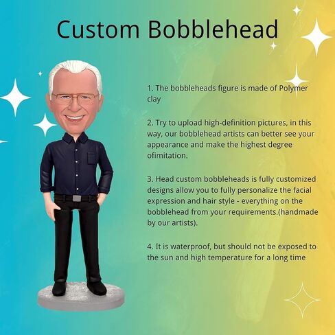 POPULARBOBBLEHEADS Custom Bobblehead,Personalized Custom Full,Custom Personalized Unique Handmade Bobbleheads Figurine,Action Figure Based on Your Photo in Saudi Arabia