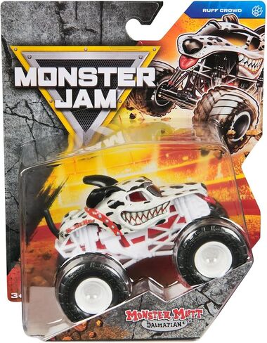 Monster Jam 2025 Official 1:64 Diecast Truck Series 42 Ruff Crowd Monster Mutt Dalmatian in Saudi Arabia