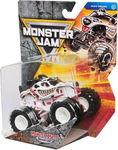 Monster Jam 2025 Official 1:64 Diecast Truck Series 42 Ruff Crowd Monster Mutt Dalmatian in Saudi Arabia