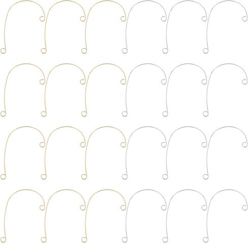 UNICRAFTALE 40Pcs 2 Colors DIY Ear Cuff 316 Stainless Steel Ear Wrap Earrings 2 Loop DIY Earring for Non-Pierced Ears 59mm Ears Crawler Earring Making 4mm Hole Cuff Earrings for Women in Saudi Arabia