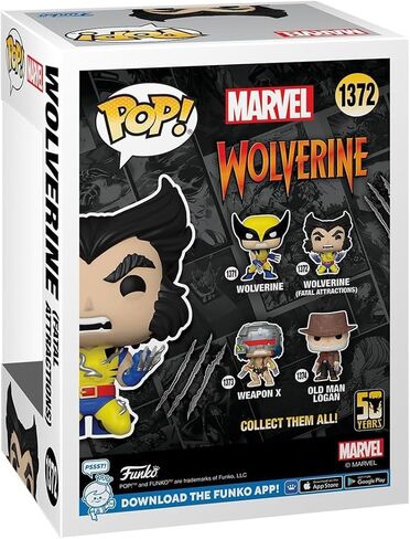 Marvel Pop: Wolverine 50th Anniversary - Wolverine (مناطق الجذب المميتة) Funko Vinyl Figure (مجمعة مع حالة واقي المربع المتوافق) ، متعدد الألوان ، 3.75 بوصة in Saudi Arabia