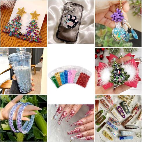 Heart Glitter Sequins Holographic Chunky Festival Sequins Confetti Loose Glitter for Epoxy Resin Nail Art Wedding Festival Party Decoration 120G in Saudi Arabia