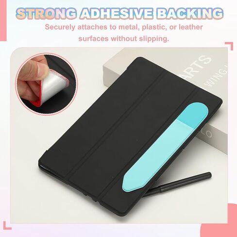PATIKIL Pencil Holder for Stylus, Adhesive Elastic Pen Case Sleeve Pouch Stylus Holder Pocket Elastic Pen Pouch Accessories for Tablet Case Notebook Outdoor, Black in Saudi Arabia