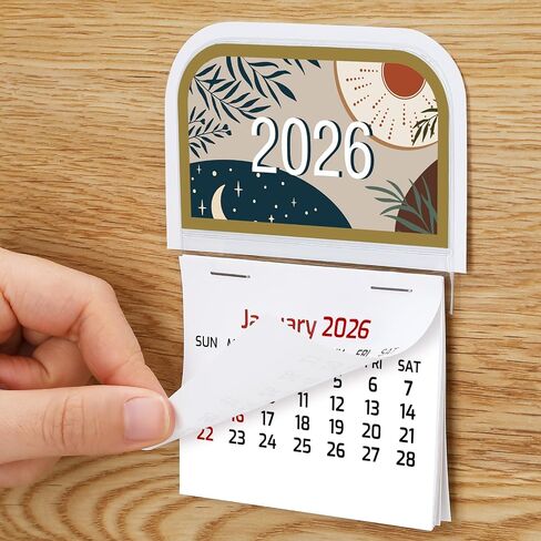 10 PCS 2026 MINI Stick on التقويم التقويم لاصق التقشير وعصا السيارة التقويم لزجة صغيرة الجدار 2026 شهرية لبطاقات العمل بطاقات العمل Auto Truck Pridge Home (Seaside) in Saudi Arabia