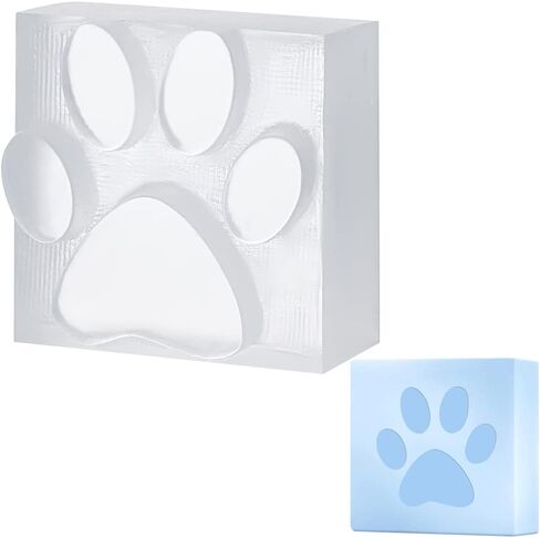 CRASPIRE Handmade Soap Stamp Paw Print Acrylic Soap Stamp Letter Soap Chapter Embossing Stamp Mini Seal for Soap Clay Biscuits Gummies Arts Crafts Making Projects DIY Gift in Saudi Arabia