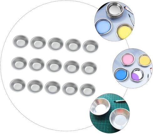 NUOBESTY 15PCS Paint Mixing Palette Durable Color Tray for Artists Students Home Use for Watercolor Illustration Easy Cleanup in Saudi Arabia