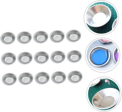 NUOBESTY 15PCS Paint Mixing Palette Durable Color Tray for Artists Students Home Use for Watercolor Illustration Easy Cleanup in Saudi Arabia