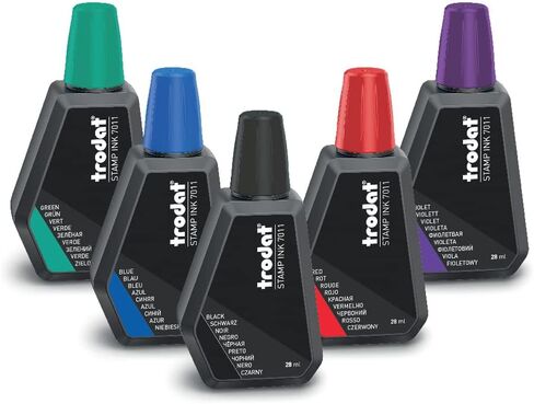 Trodat Standard Stamp Ink Refill – Water-Based, Fade-Resistant Ink for Clear Impressions – Sustainably Made Bottle with Level Indicator – Suitable for Trodat Traditional Hand Stamps – Blue, 28ml in Saudi Arabia