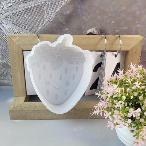 Strawberry Silicone Mold for Making Soap Aroma Beads Car Freshie, Pendant, Candle, Resin,Cement Gypsum Decorative Ornaments (4.17x3.46x1.22in) in Saudi Arabia