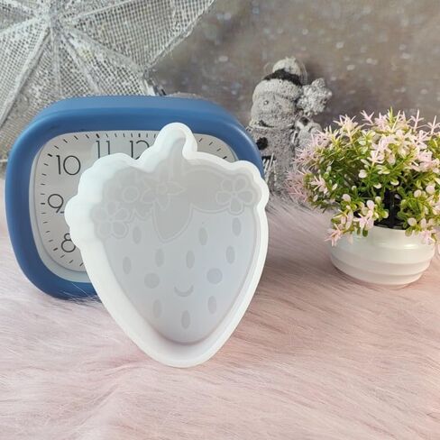 Strawberry Silicone Mold for Making Soap Aroma Beads Car Freshie, Pendant, Candle, Resin,Cement Gypsum Decorative Ornaments (4.17x3.46x1.22in) in Saudi Arabia