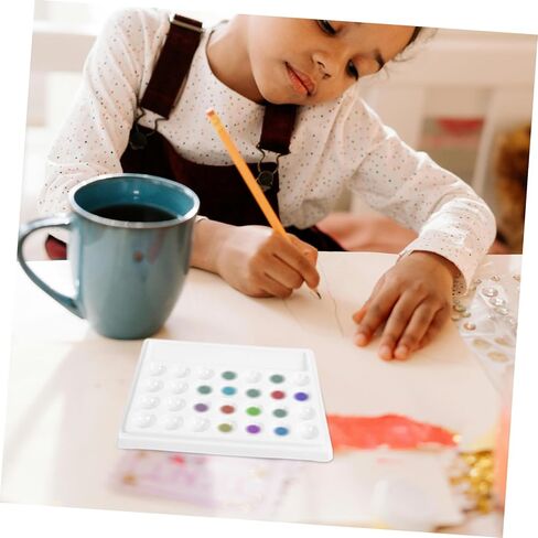 NUOBESTY 1pc Painting Mixing Tray Gouache Palette Watercolor Palette Pigment Tray Gouache Mixing Plate in Saudi Arabia