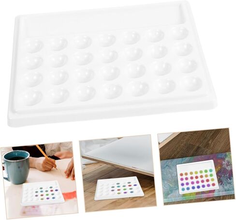 NUOBESTY 1pc Painting Mixing Tray Gouache Palette Watercolor Palette Pigment Tray Gouache Mixing Plate in Saudi Arabia