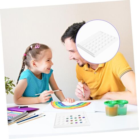 NUOBESTY 1pc Painting Mixing Tray Gouache Palette Watercolor Palette Pigment Tray Gouache Mixing Plate in Saudi Arabia