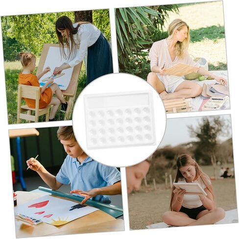 NUOBESTY 1pc Painting Mixing Tray Gouache Palette Watercolor Palette Pigment Tray Gouache Mixing Plate in Saudi Arabia