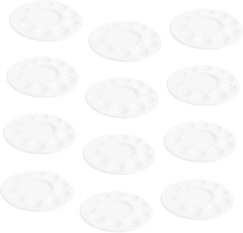 jojofuny 12pcs Portable Watercolor Mixing Trays Set for Artists Gouache Palette Painting Supplies in Saudi Arabia