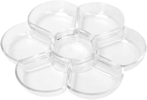 Paint Palette, 2Pcs 7 Well Plumshaped Paint Tray Artist Mixing Colour Tray Art Drawing Painting Tray Gouache Palette Flower Watercolor Dish for DIY Project (White) in Saudi Arabia