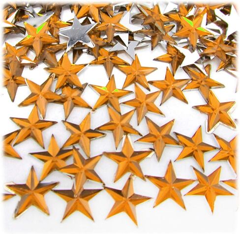 144pc Rhinestones Star 12mm- Flatback Light Orange in Kuwait