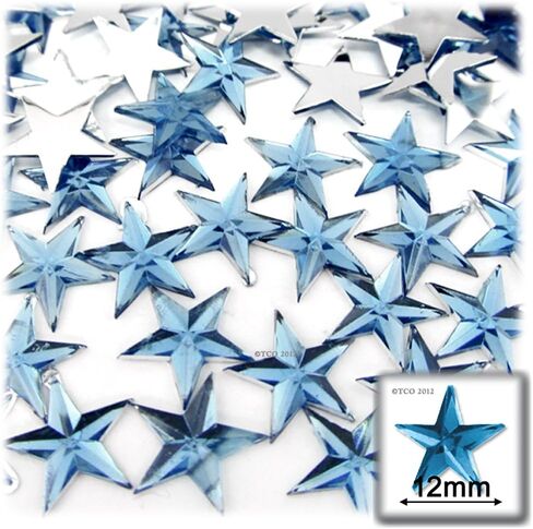 144pc Rhinestones Star 12mm- Flatback Light Orange in Kuwait
