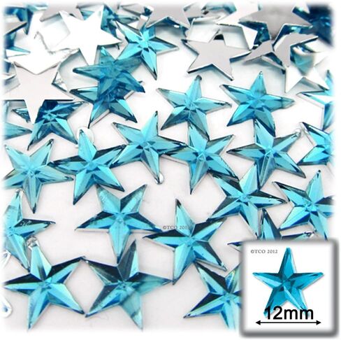 144pc Rhinestones Star 12mm- Flatback Light Orange in Kuwait