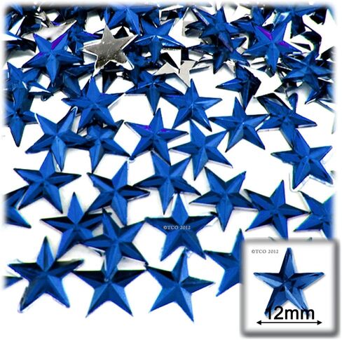 144pc Rhinestones Star 12mm- Flatback Light Orange in Kuwait