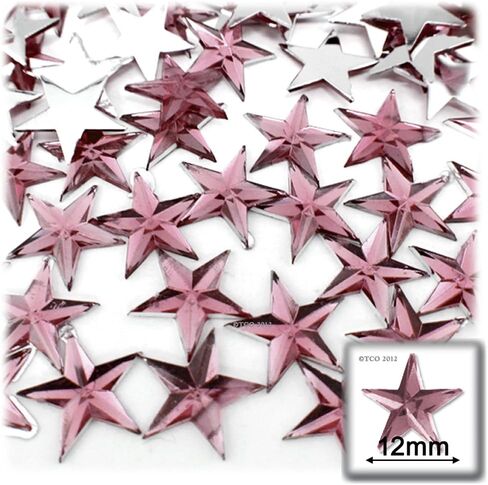 144pc Rhinestones Star 12mm- Flatback Light Orange in Kuwait