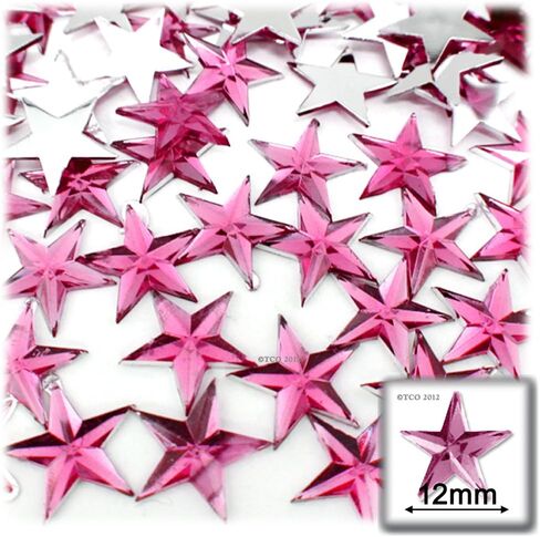 144pc Rhinestones Star 12mm- Flatback Light Orange in Kuwait