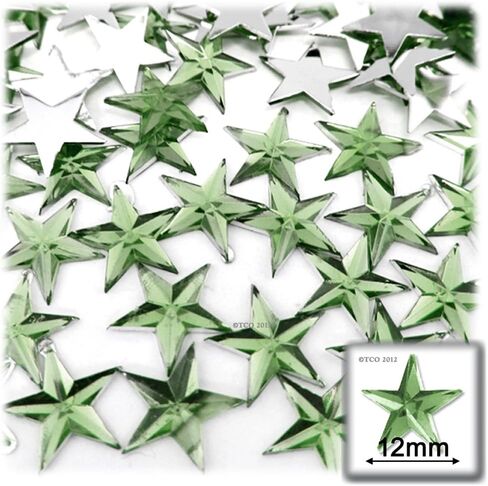 144pc Rhinestones Star 12mm- Flatback Light Orange in Kuwait