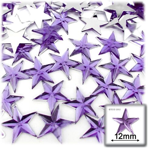 144pc Rhinestones Star 12mm- Flatback Light Orange in Kuwait