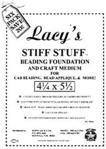 Lacy's Stiff Stuff Beading Foundation Bead Embroidery 43340 (6 Bulk) 4.25x5.25in in Saudi Arabia