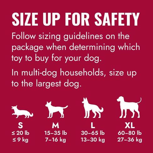 KONG Goodie Bone - Treat Dispensing Natural Rubber Bone - Red - for Large Dogs (2 Pack) in Saudi Arabia