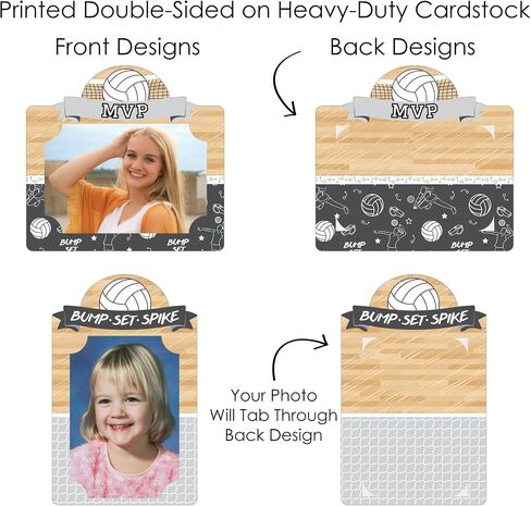 Big Dot of Happiness Bump, Set, Spike - Volleyball - Baby Shower or Birthday Party Picture Centerpiece Sticks - Photo Table Toppers - 15 Pieces in Saudi Arabia