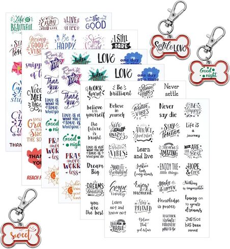 Inspirational UV DTF Wrap Stickers, 150 Pcs Inspirational Motivational Theme UV DTF Stickers for Motel Keychain Waterproof Rub on Transfer Decal for Hotel Keychain Glass Laptop DIY Crafts in Kuwait