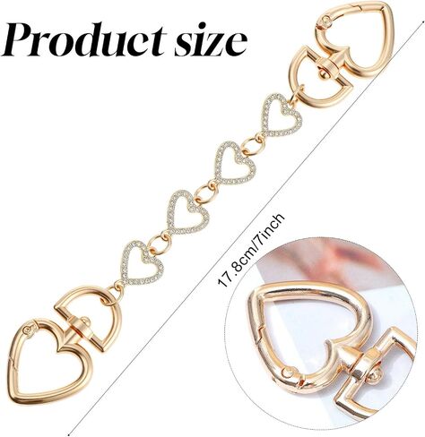 Women Purse Strap Extender Chain for Handbags, Chain Strap Replacement Extension Bag Extender Chains for Various Styles Bags in Saudi Arabia