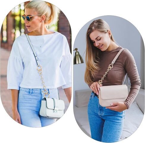 Women Purse Strap Extender Chain for Handbags, Chain Strap Replacement Extension Bag Extender Chains for Various Styles Bags in Saudi Arabia
