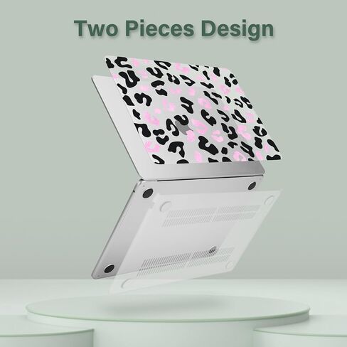 Moseso متوافق مع MacBook Air 13 بوصة Case 2025 2024 2023 2022 M4 A3240 M3 A3113 M2 A2681 ، غلاف وغطاء لوحة مفاتيح بلاستيكي لمكتب Macbook Air 13.6 بوصة ، طباعة القطط الأسود والوردي in Saudi Arabia