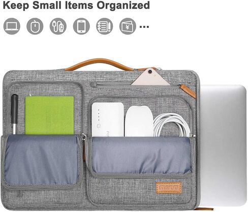 MOSISO Compatible with MacBook Air 13 inch Case 2022-2018 A2337 M1 A2179 A1932, Plastic Hard Shell&360 Protective Bag with 4 Zipper Pockets&Keyboard Cover&Screen Protector&Pouch, Midnight Green&Gray in Saudi Arabia